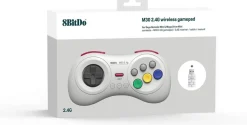Manette sans fils 8 boutons, couleur Blanche/White compatible sur Switch, Sega Genesis mini & Mega Drive mini^8Bitdo Online