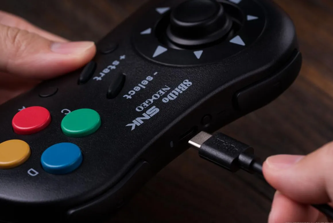 Kyo Kusanagi Edition : Manette Bluetooth Style SNK Neo Geo - compatible PC Windows, Android & Neo Geo Mini^8Bitdo Best