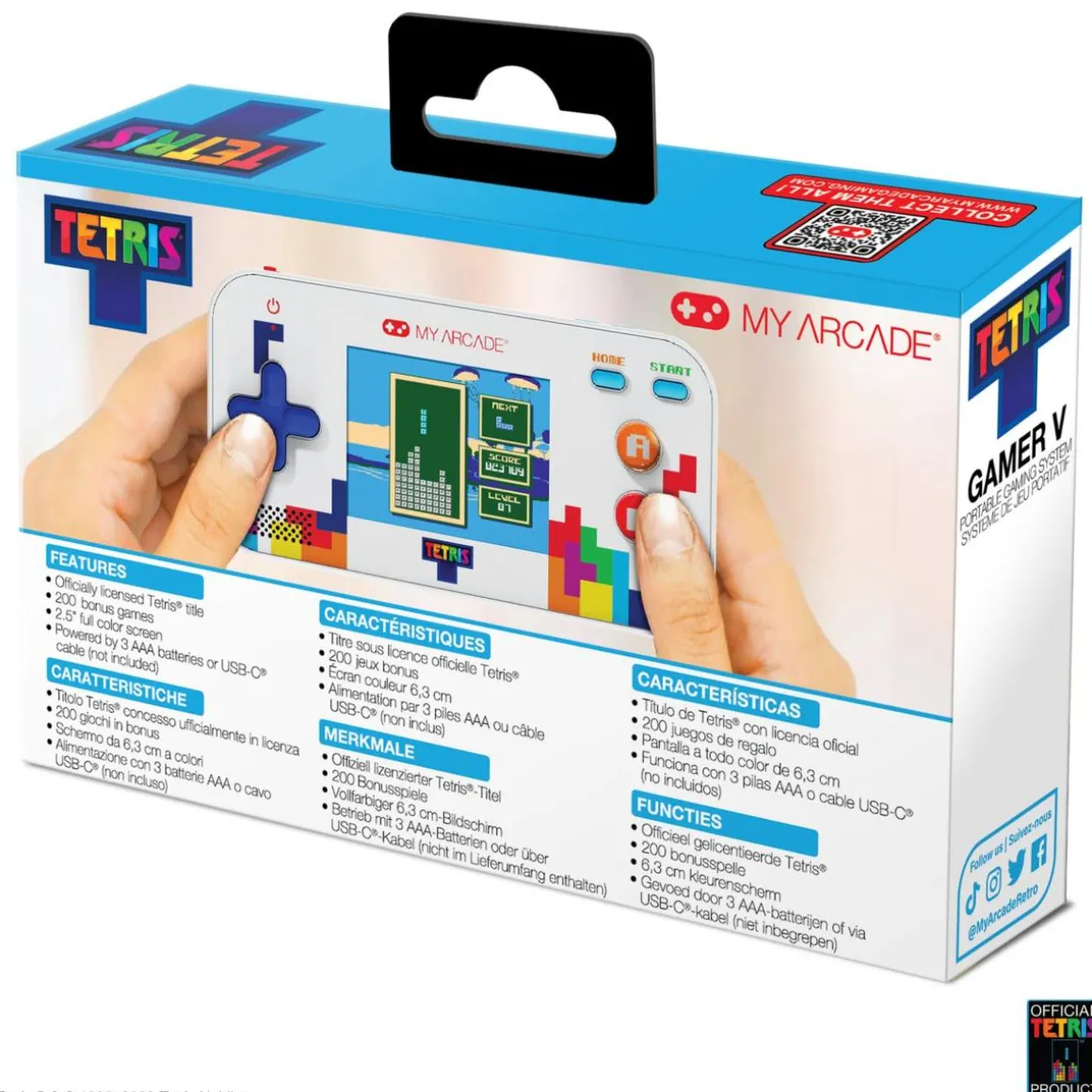 - Gamer V PRO Tetris - Mini Console Portable Retro^My Arcade Hot