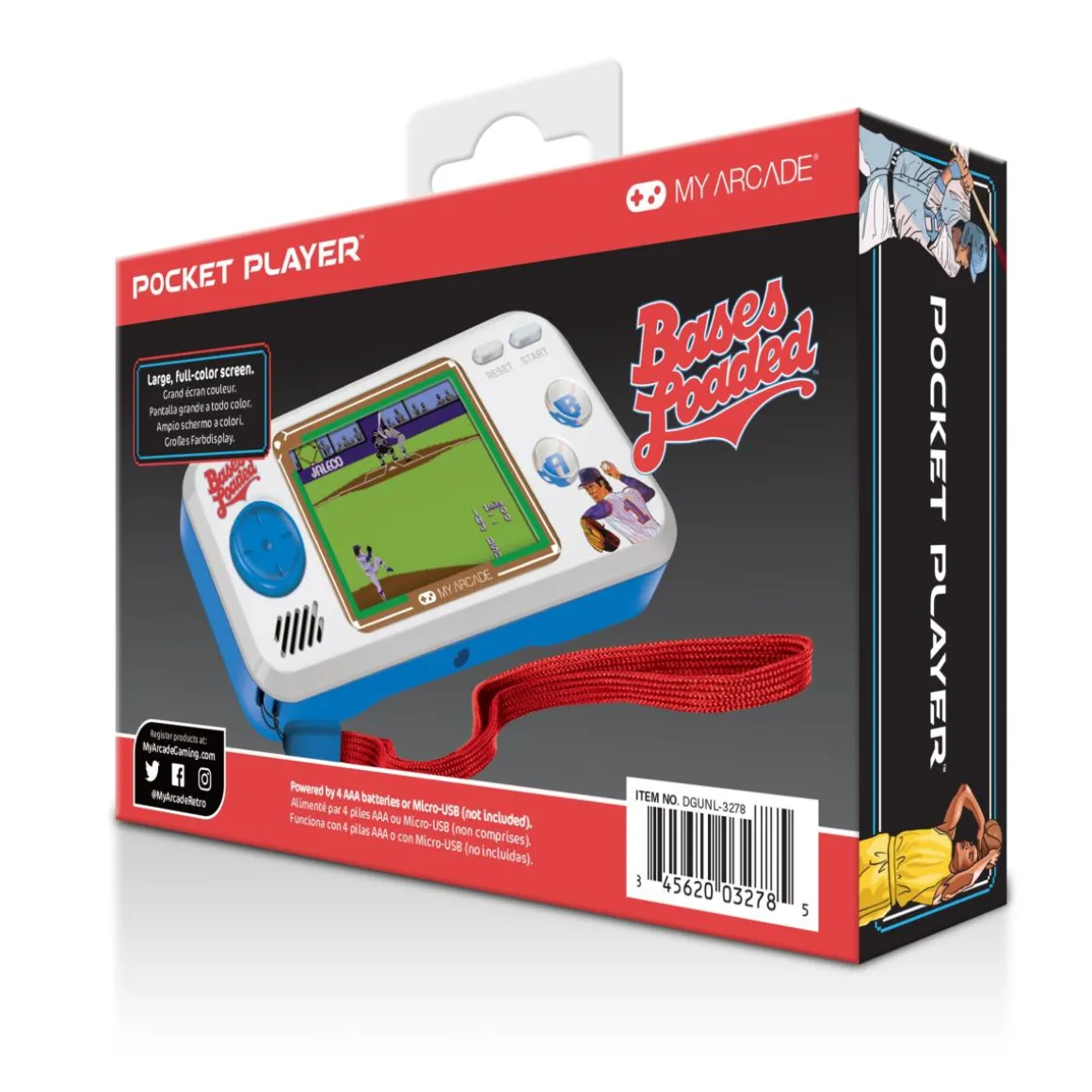- Pocket Player Bases Loaded - Console de Jeu Portable - 7 Jeux en 1^My Arcade New