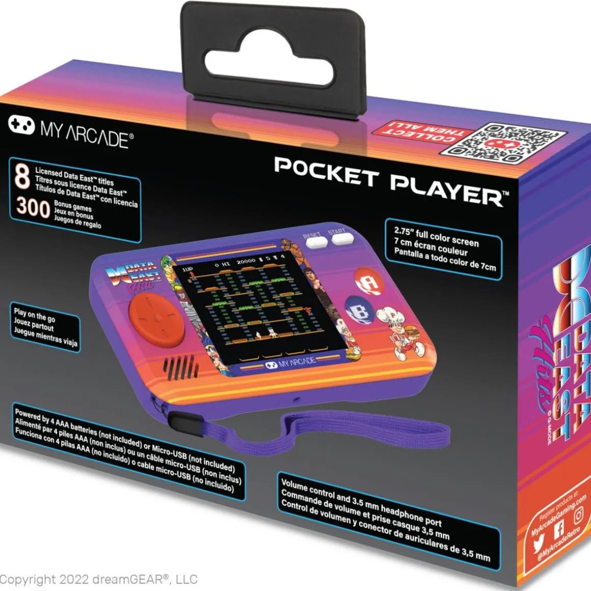 - Pocket Player Data East Hits - Console de Jeu Portable - 308 Jeux en 1^My Arcade New