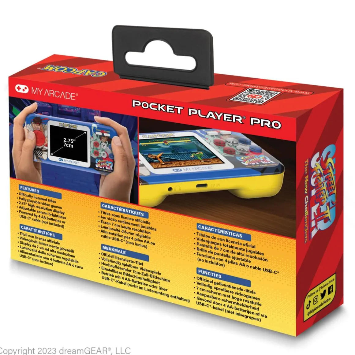- Pocket Player PRO Super Street Fighter II - Mini Console Portable Retro^My Arcade Sale