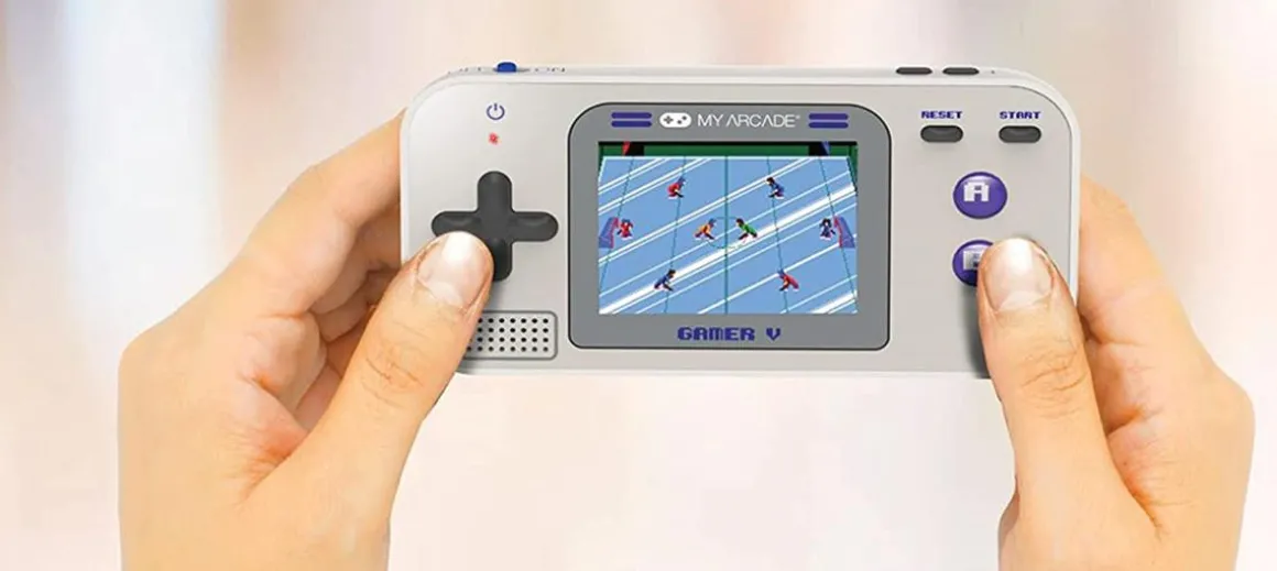 - Gamer V classique console portable gaming - Gris/violet^My Arcade Store