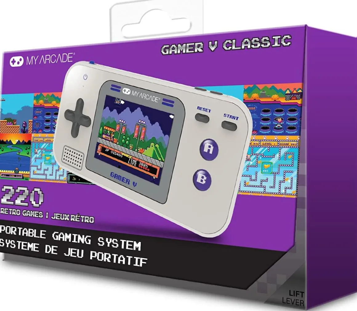 - Gamer V classique console portable gaming - Gris/violet^My Arcade Store