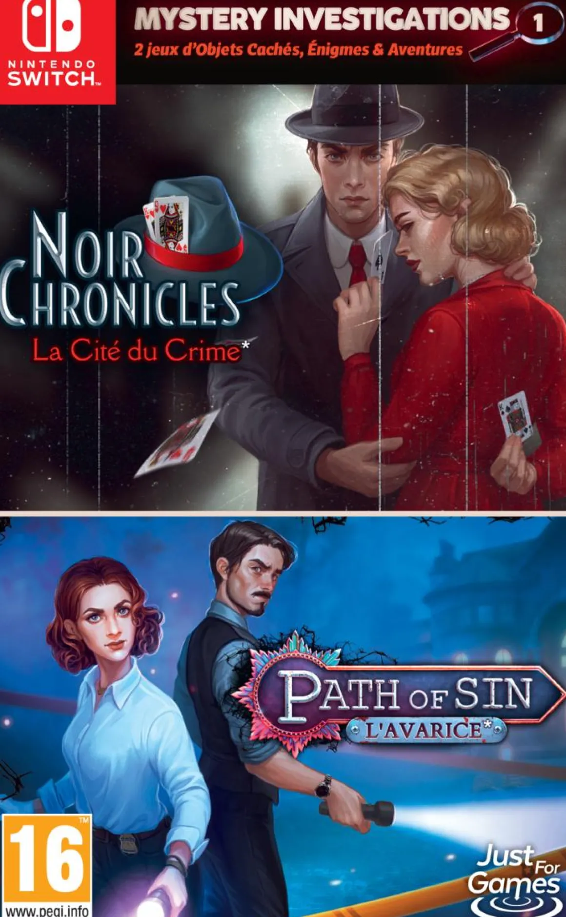 Mystery Investigations Path of Sin: Greed + Noir Chronicles: City of Crime pour Switch^Just For Games Cheap