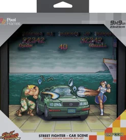 Pixel Frames Street Fighter II : Car Scene - 23 x 23 cm^Level Up Labs Store