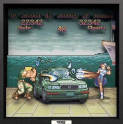 Pixel Frames Street Fighter II : Car Scene - 23 x 23 cm^Level Up Labs Store