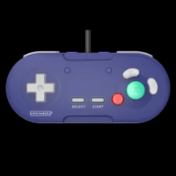 Retrobit - LegacyGC Manette Filaire pour Nintendo Gamecube Indigo Blue - Connexion d'origine^retro-bit Fashion