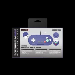Retrobit - LegacyGC Manette Filaire pour Nintendo Gamecube Indigo Blue - Connexion d'origine^retro-bit Fashion