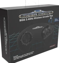 - Manette Noire BIG6 Sega Mega Drive & Genesis - Sans fil 2.4Ghz^retro-bit Sale