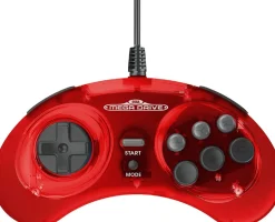 Retrobit - SEGA Mega Drive manette Crimson Red filaire 8 boutons - Connexion USB^retro-bit Fashion