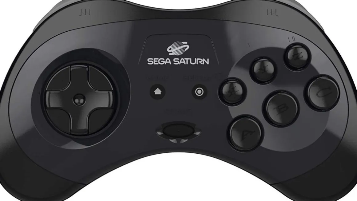 Retrobit - Sega Saturn Manette 8 boutons sans fil Bluetooth Noire^retro-bit Sale