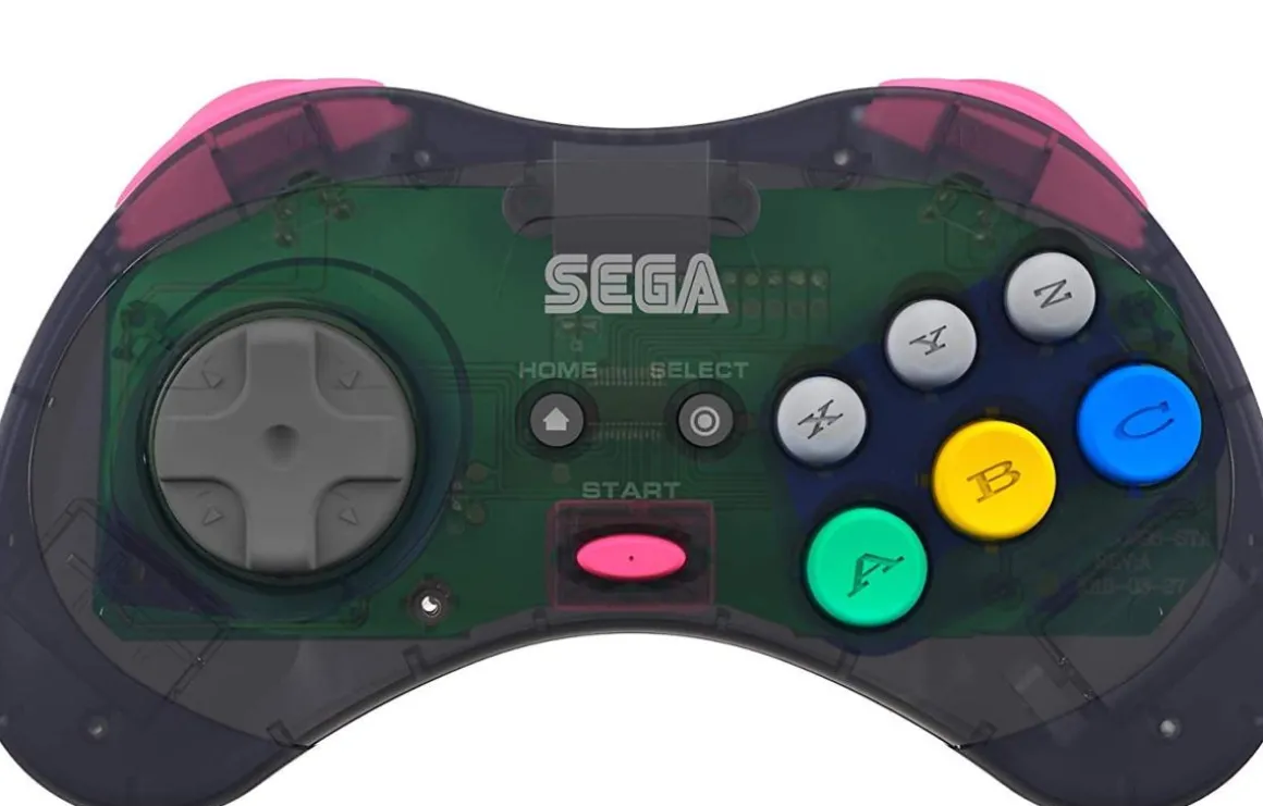 Retrobit - Sega Saturn Manette 8 boutons sans fil Bluetooth Gris^retro-bit Online