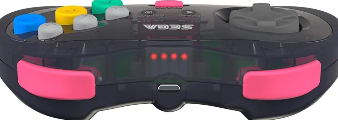Retrobit - Sega Saturn Manette 8 boutons sans fil Bluetooth Gris^retro-bit Online