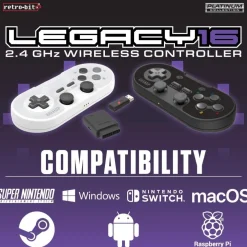 Legacy 16 sans fil & USB - Grise (Dongles USB & SNES inclus)^retro-bit Online