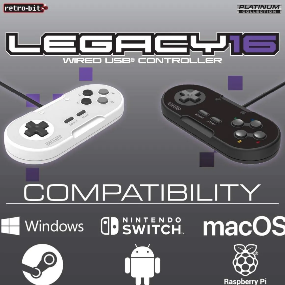 Legacy 16 USB pad Grey^retro-bit Clearance