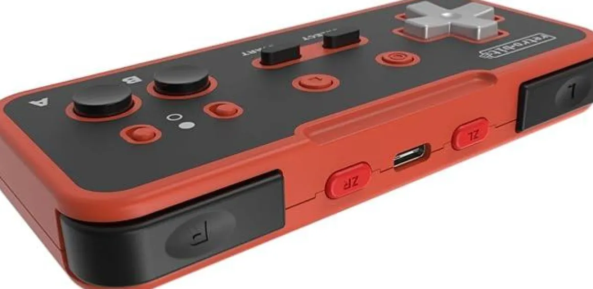 Origin8 2.4G Manette sans fil Nintendo Switch & NES Red & Black Edition^retro-bit Hot