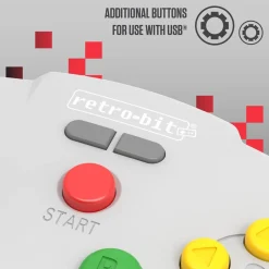 Tribute 64 2.4GHz Manette sans Fil pour Nintendo 64/Switch/PC/Mac Gris^retro-bit Discount