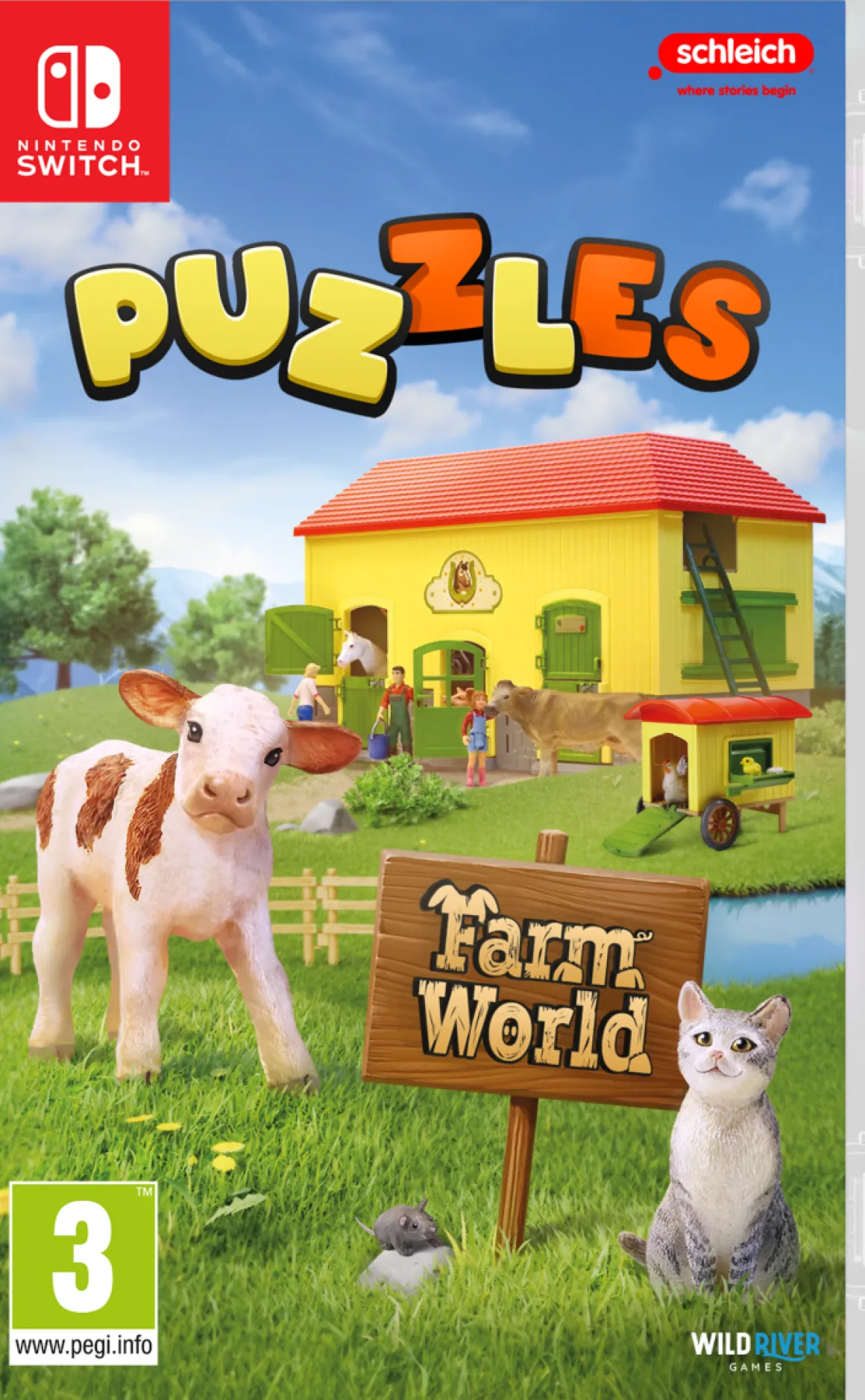 Schleich Puzzles FarmWorld Nintendo SWITCH^Wild River New