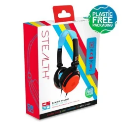 C6-50 Casque de Jeu stéréo - Bleu néon et Rouge, Compatible avec Xbox One, Series S/X, PS4/5, Switch...^Stealth Fashion