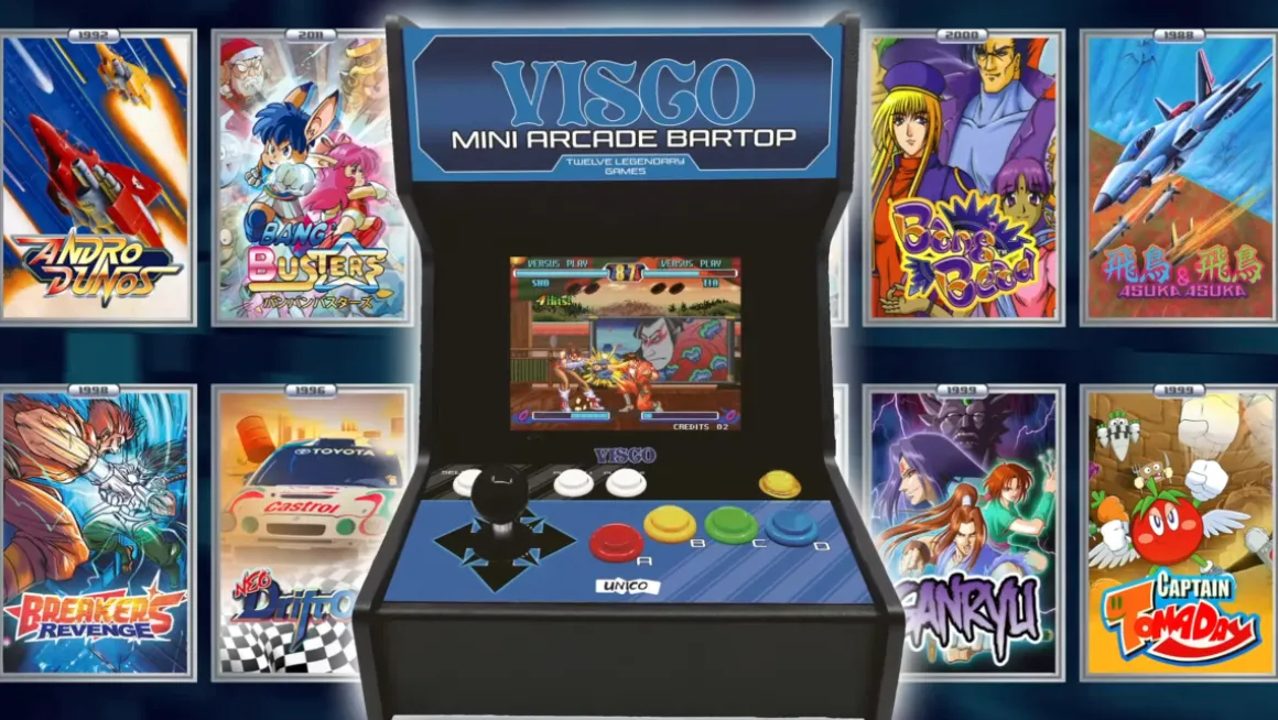 VISCO Mini Borne d'Arcade type BARTOP + 12 Jeux^SNK New
